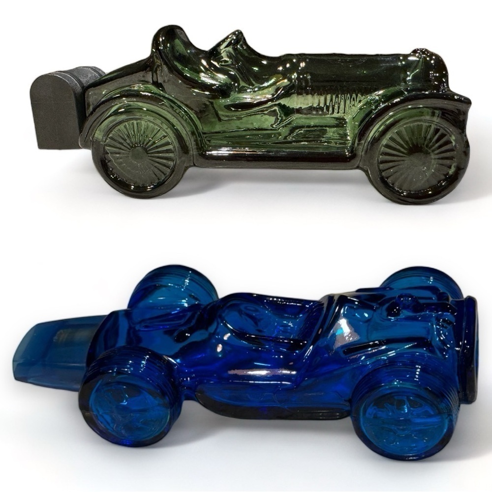 VINTAGE 1970’s~AVON~CLASSIC CARS~GREEN “STRAIGHT EIGHT”~& BLUE “SURE WINNER”~G2W